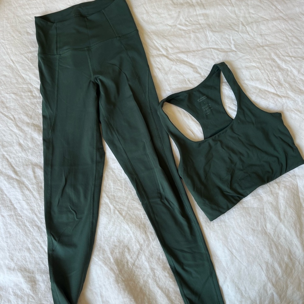 Girlfriend collective matching workout set S bra, XS legging